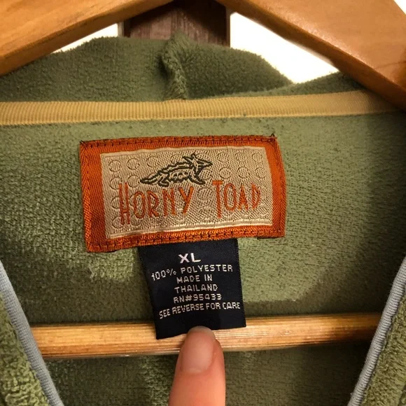 Vintage Horny Toad Fleece Zip-Up Hoodie - Picture 3 of 5